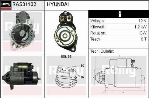 Remy RAS31102 - Starteris www.autospares.lv