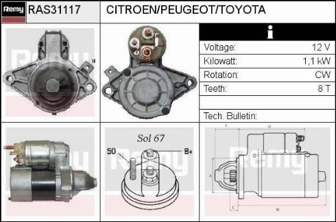 Remy RAS31117 - Starteris autospares.lv