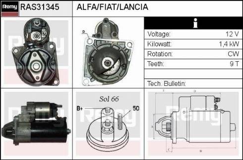 Remy RAS31345 - Starteris autospares.lv