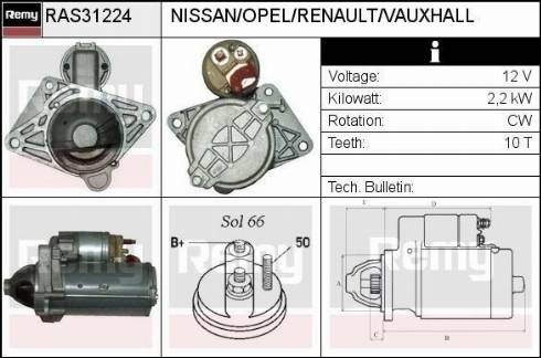 Remy RAS31224 - Starter www.autospares.lv