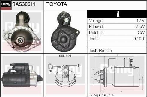 Remy RAS38611 - Starteris www.autospares.lv