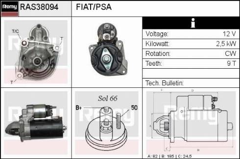 Remy RAS38094 - Starteris www.autospares.lv