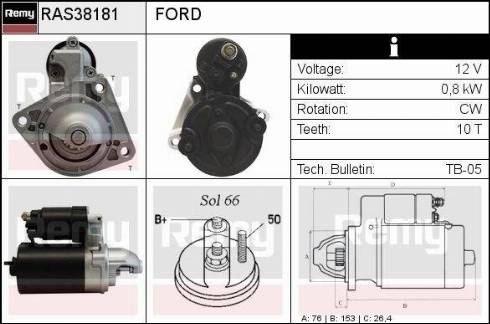 Remy RAS38181 - Starter www.autospares.lv