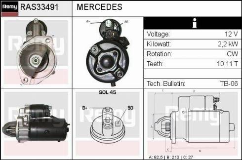 Remy RAS33491 - Starter www.autospares.lv