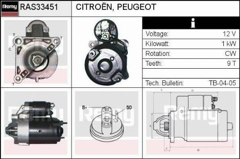 Remy RAS33451 - Starter www.autospares.lv