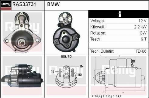 Remy RAS33731 - Starter www.autospares.lv