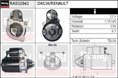 Remy RAS32942 - Starteris autospares.lv