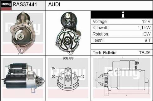 Remy RAS37441 - Starter www.autospares.lv