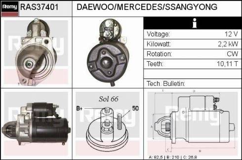 Remy RAS37401 - Starteris www.autospares.lv