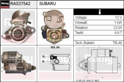 Remy RAS37542 - Starteris www.autospares.lv