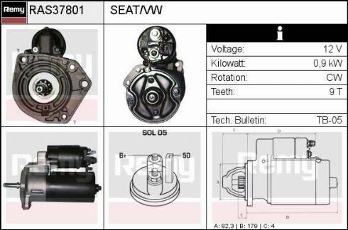 Remy RAS37801 - Starteris autospares.lv