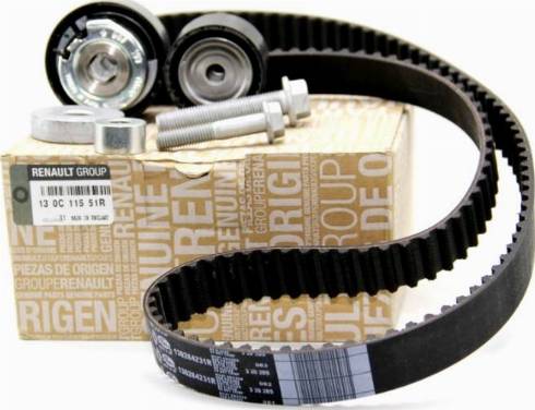 RENAULT 13 0C 115 51R - Timing Belt Set www.autospares.lv