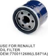 RENAULT 7700112686 - Oil Filter www.autospares.lv