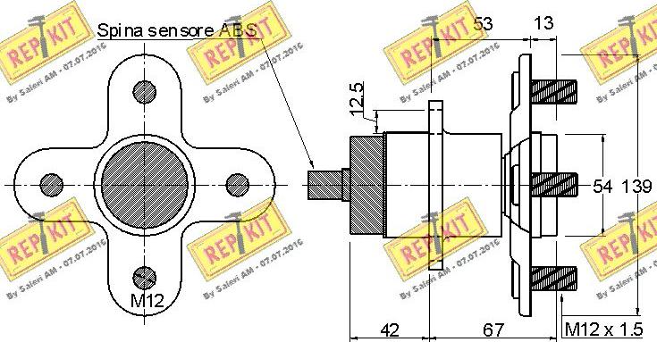 REPKIT RKB2336 - Wheel hub, bearing Kit www.autospares.lv