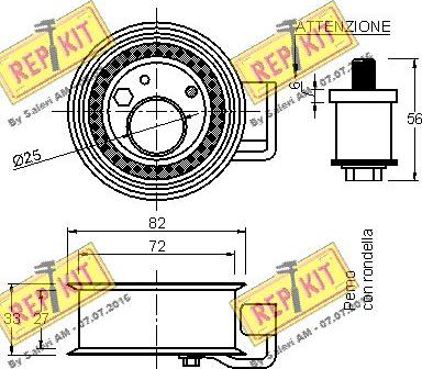 REPKIT RKT1474 - Натяжной ролик, зубчатый ремень ГРМ www.autospares.lv