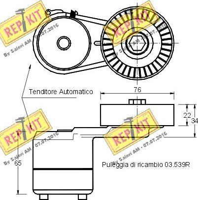 REPKIT RKT1549 - Siksnas spriegotājs, Ķīļsiksna www.autospares.lv