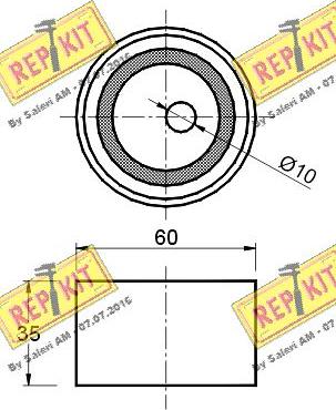 REPKIT RKT1588 - Spriegotājrullītis, Gāzu sadales mehānisma piedziņas siksna www.autospares.lv