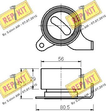 REPKIT RKT1535 - Spriegotājrullītis, Gāzu sadales mehānisma piedziņas siksna autospares.lv