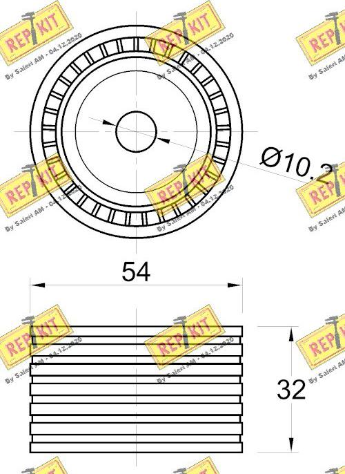 REPKIT RKT1602 - Parazīt / Vadrullītis, Zobsiksna www.autospares.lv