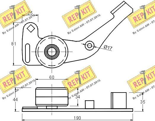 REPKIT RKT1041 - Tensioner Pulley, timing belt www.autospares.lv