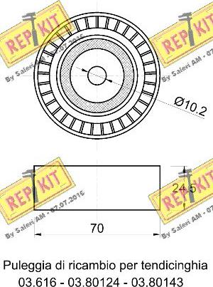 REPKIT RKT1175 - Parazīt / Vadrullītis, Ķīļrievu siksna www.autospares.lv