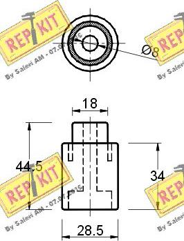 REPKIT RKT1865 - Parazīt / Vadrullītis, Zobsiksna www.autospares.lv