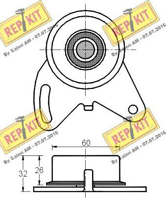 REPKIT RKT1397 - Spriegotājrullītis, Gāzu sadales mehānisma piedziņas siksna www.autospares.lv