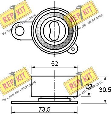 REPKIT RKT1346 - Spriegotājrullītis, Gāzu sadales mehānisma piedziņas siksna autospares.lv