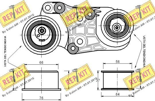 REPKIT RKT1368 - Tensioner Pulley, timing belt www.autospares.lv