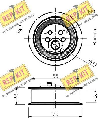 REPKIT RKT1367 - Натяжной ролик, зубчатый ремень ГРМ www.autospares.lv