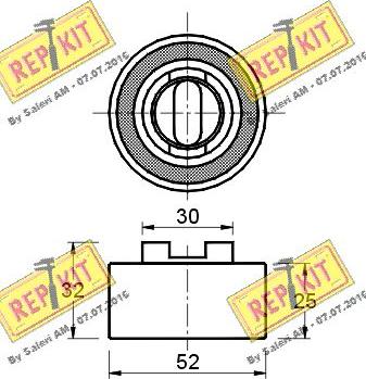 REPKIT RKT1319 - Spriegotājrullītis, Gāzu sadales mehānisma piedziņas siksna autospares.lv