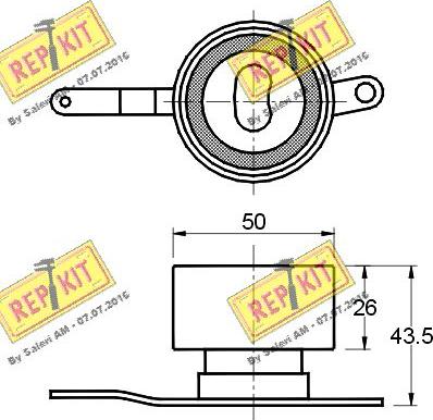 REPKIT RKT1387 - Натяжной ролик, зубчатый ремень ГРМ www.autospares.lv