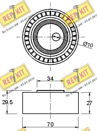 REPKIT RKT1256P - Siksnas spriegotājs, Ķīļsiksna autospares.lv