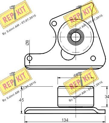 REPKIT RKT1251 - Направляющий ролик, зубчатый ремень ГРМ www.autospares.lv