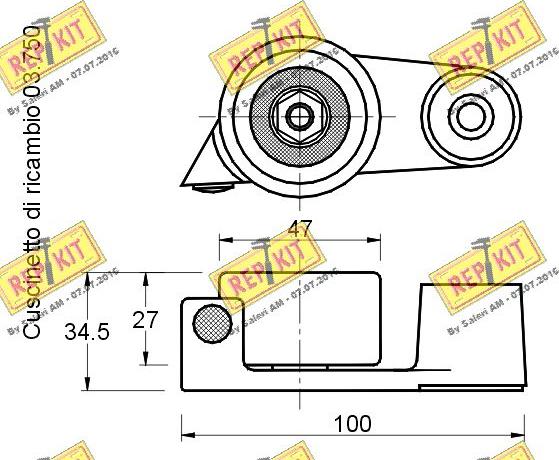 REPKIT RKT1212 - Spriegotājrullītis, Gāzu sadales mehānisma piedziņas siksna autospares.lv