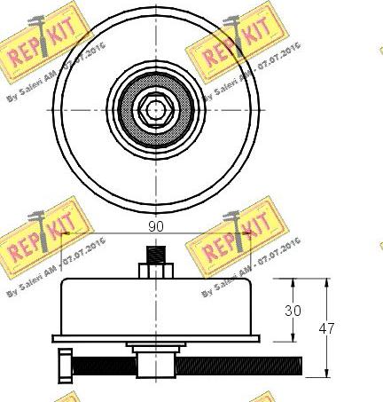 REPKIT RKT1717 - Siksnas spriegotājs, Ķīļsiksna autospares.lv