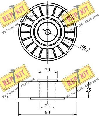 REPKIT RKT1780 - Ролик, поликлиновый ремень www.autospares.lv