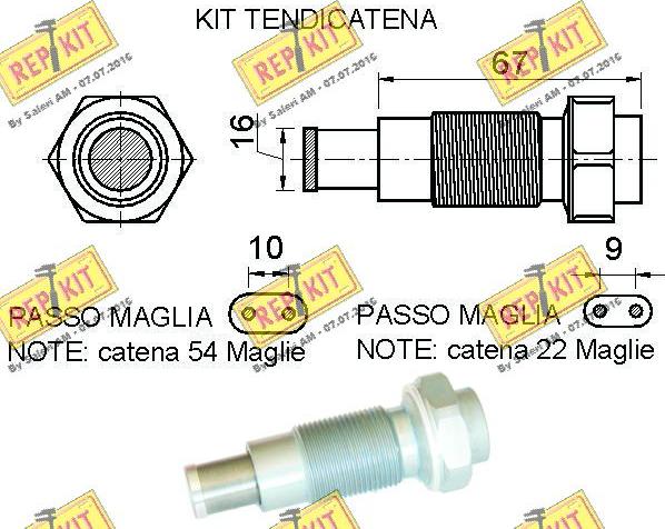 REPKIT RKT8932K - Sadales vārpstas piedziņas ķēdes komplekts www.autospares.lv