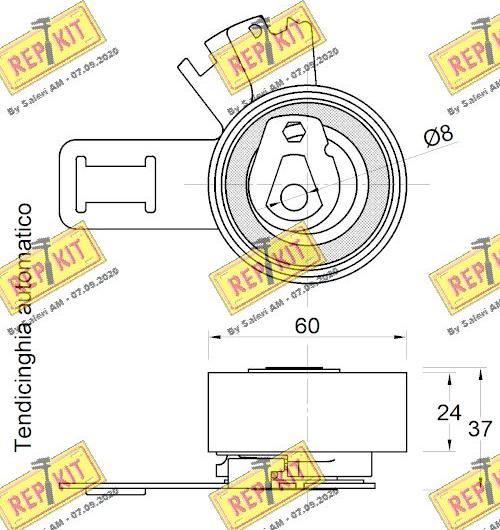 REPKIT RKT3901 - Натяжной ролик, зубчатый ремень ГРМ www.autospares.lv