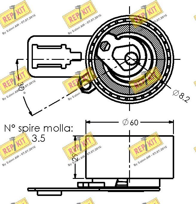 REPKIT RKT3594 - Tensioner Pulley, timing belt www.autospares.lv