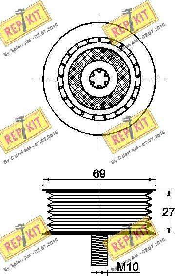 REPKIT RKT3546 - Parazīt / Vadrullītis, Ķīļrievu siksna autospares.lv