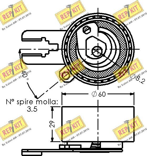 REPKIT RKT3589 - Tensioner Pulley, timing belt www.autospares.lv