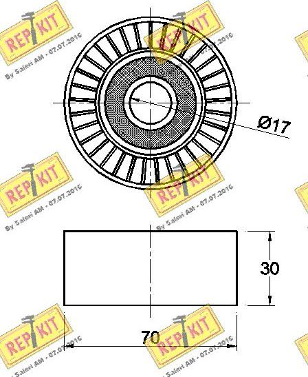 REPKIT RKT3640 - Parazīt / Vadrullītis, Ķīļrievu siksna autospares.lv