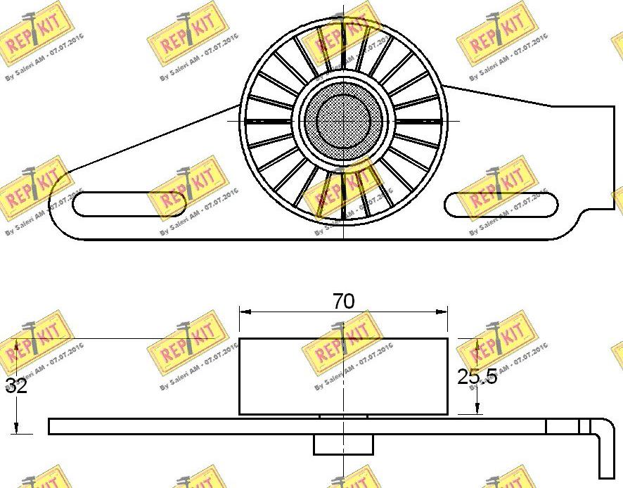 REPKIT RKT3668 - Натяжитель, поликлиновый ремень www.autospares.lv