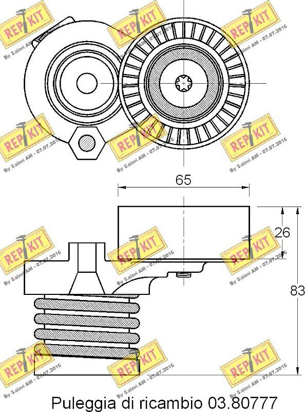 REPKIT RKT3672 - Siksnas spriegotājs, Ķīļsiksna www.autospares.lv