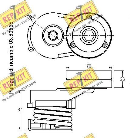 REPKIT RKT3016 - Siksnas spriegotājs, Ķīļsiksna autospares.lv