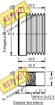 REPKIT RKT3193 - Piedziņas skriemelis, Ģenerators www.autospares.lv