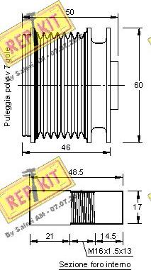 REPKIT RKT3164 - Piedziņas skriemelis, Ģenerators www.autospares.lv