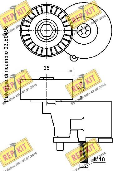 REPKIT RKT3321 - Натяжитель, поликлиновый ремень www.autospares.lv