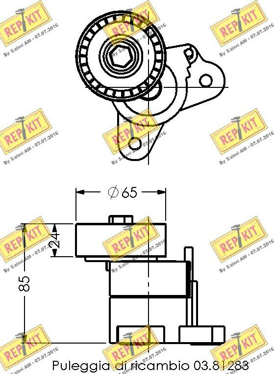 REPKIT RKT3377 - Натяжитель, поликлиновый ремень www.autospares.lv